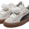 (WMNS) Semsket skinnplateausko «Kremhvit»