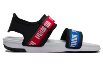 (WMNS) Signature Softride Casual Sandaler Svart Rød Blå
