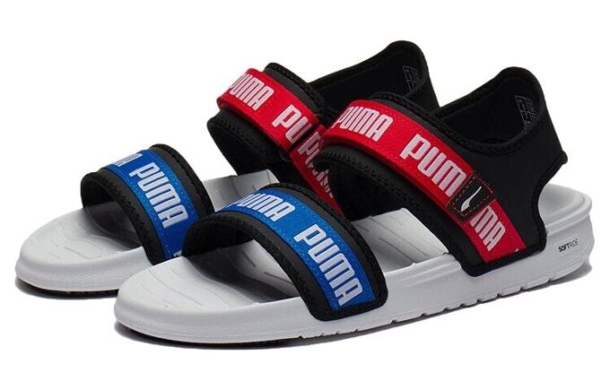 (WMNS) Signature Softride Casual Sandaler Svart Rød Blå