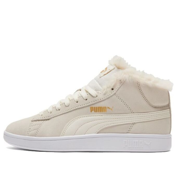 (WMNS) Smash V2 Mid-Top Sneakers Beige/Hvit