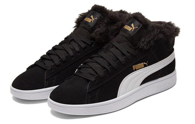 (WMNS) Smash V2 Plus Fleece Mid-Top Sneakers Svart