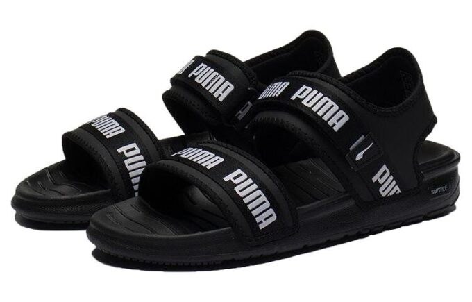 (WMNS) Softride Slide «Wordmark – Svart Hvit»