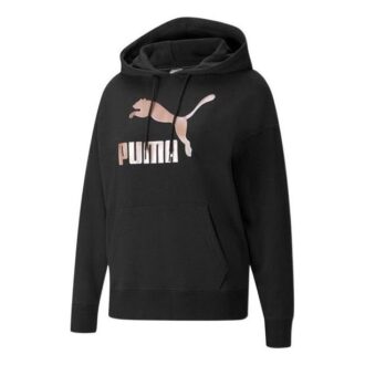 (WMNS) Stor Logo Athleisure Casual Sports Hettegenser Svart Rosa