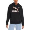 (WMNS) Stor Logo Athleisure Casual Sports Hettegenser Svart Rosa