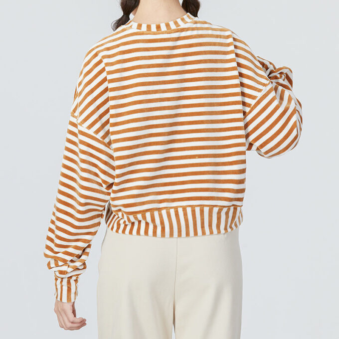 (WMNS) Stripete Strikkegenser «Beige»