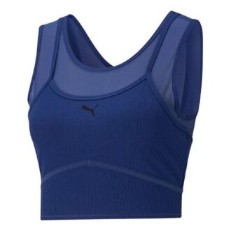 (WMNS) STUDIO Lagdelt Crop Top «Blå»