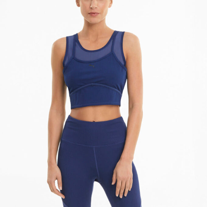 (WMNS) STUDIO Lagdelt Crop Top «Blå»