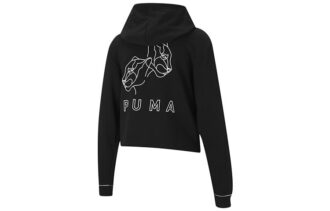 (WMNS) Style Cat Hettegenser med hettegenser Strikket Kort Svart