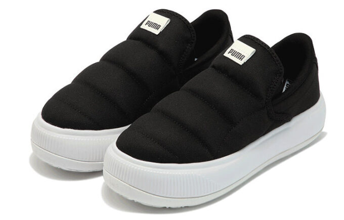 (WMNS) Suede Mayu Slip-On Canvas &laquo;Svart Hvit&raquo;