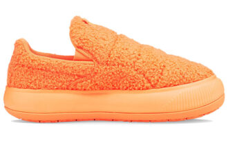 (WMNS) Suede Mayu Slip-On «Teddy – Neon Citrus»