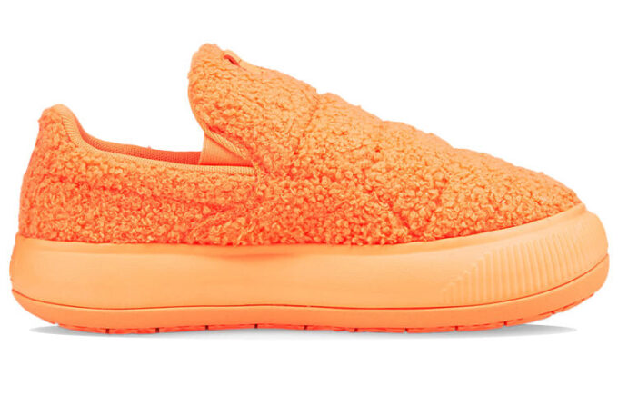 (WMNS) Suede Mayu Slip-On «Teddy – Neon Citrus»