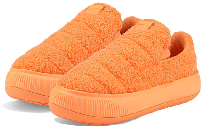 (WMNS) Suede Mayu Slip-On «Teddy – Neon Citrus»