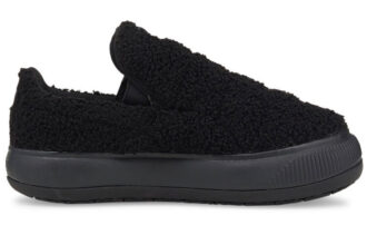 (WMNS) Suede Mayu Slip-On «Teddy – Svart»