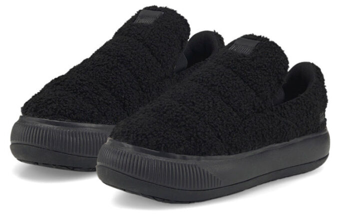 (WMNS) Suede Mayu Slip-On «Teddy – Svart»