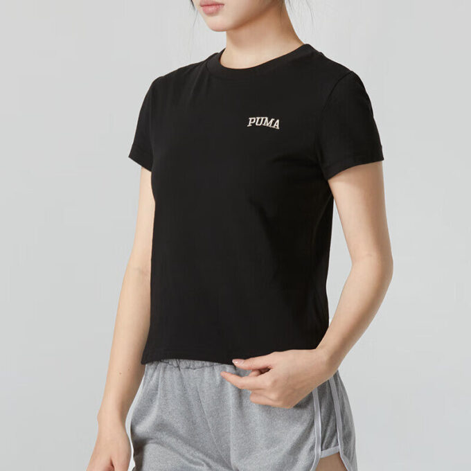 (WMNS) Wordmark-logo-t-skjorte i liten størrelse «Svart»