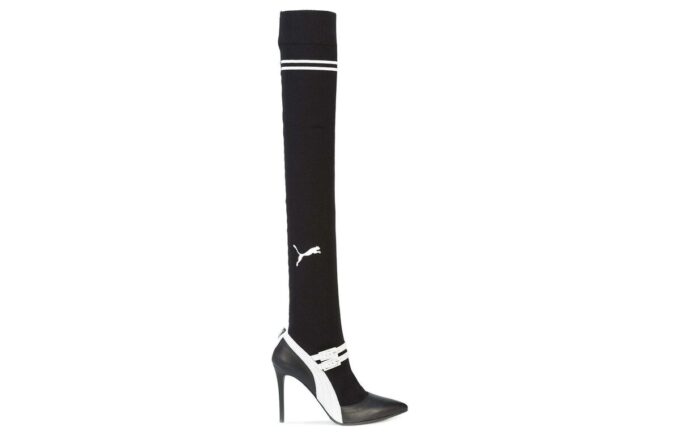 (WMNS) x Fenty Strikkede Høye Mary Jane-hæler Slip On «Svart»