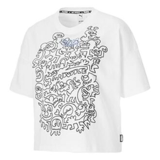 (WMNS) x MR DOODLE Løs Logo Hvit