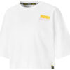 (WMNS) x PEANUTS Brodert Logo Rund Hals Kort Løs Kort Erme Hvit