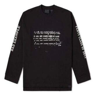 (WMNS) X Rihanna Fenty langermet t-skjorte med rund hals «Svart»