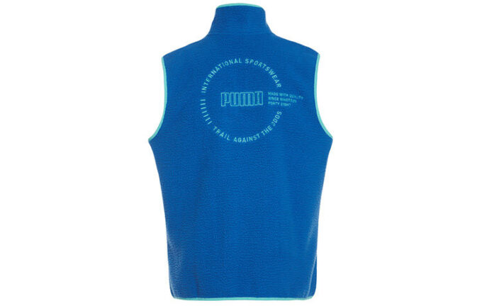 XTG Trail Fleece Vest med full glidelås og lomme &laquo;Blå Oransje&raquo;