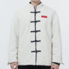 Yott Stand Collar-logojakke med begrenset logo i CNY, hvit